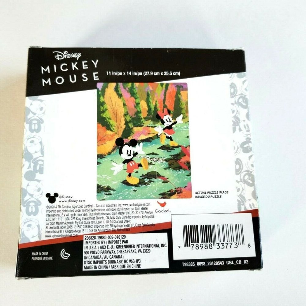 NEW Disney Mickey & Minnie Mouse 500 Piece Jigsaw Puzzle Cardinal 11x14 SEALED - Picture 4 of 5